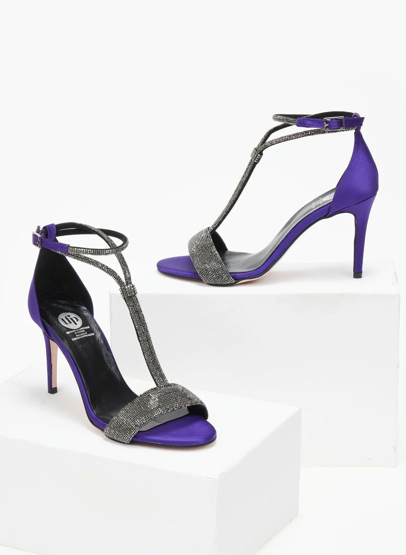 Πέδιλα σατέν με Strass Tfp - Μωβ - Image 6