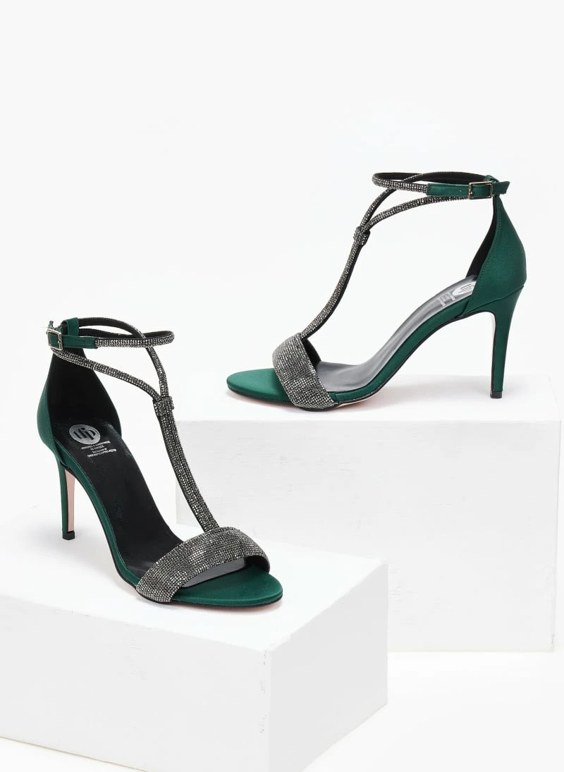 Πέδιλα σατέν με Strass Tfp - Κυπαρισσί - Image 6