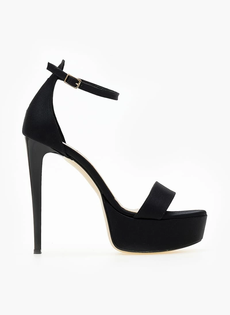 Estil Πέδιλα σατέν TFP με κλειστή φτέρνα - Μαύρο