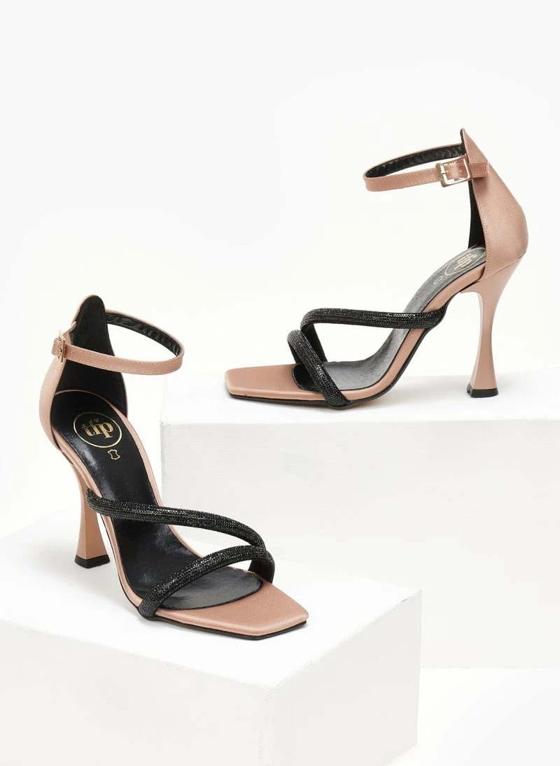 Πέδιλα σατέν με Strass TFP - Nude - Image 10