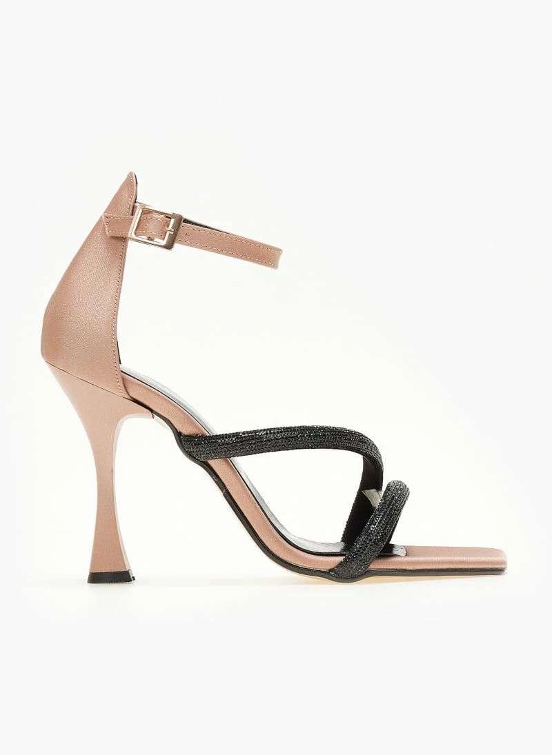 Πέδιλα σατέν με Strass TFP - Nude - Image 8