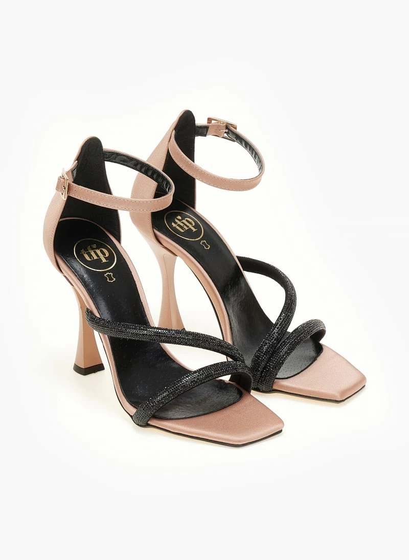 Πέδιλα σατέν με Strass TFP - Nude - Image 2