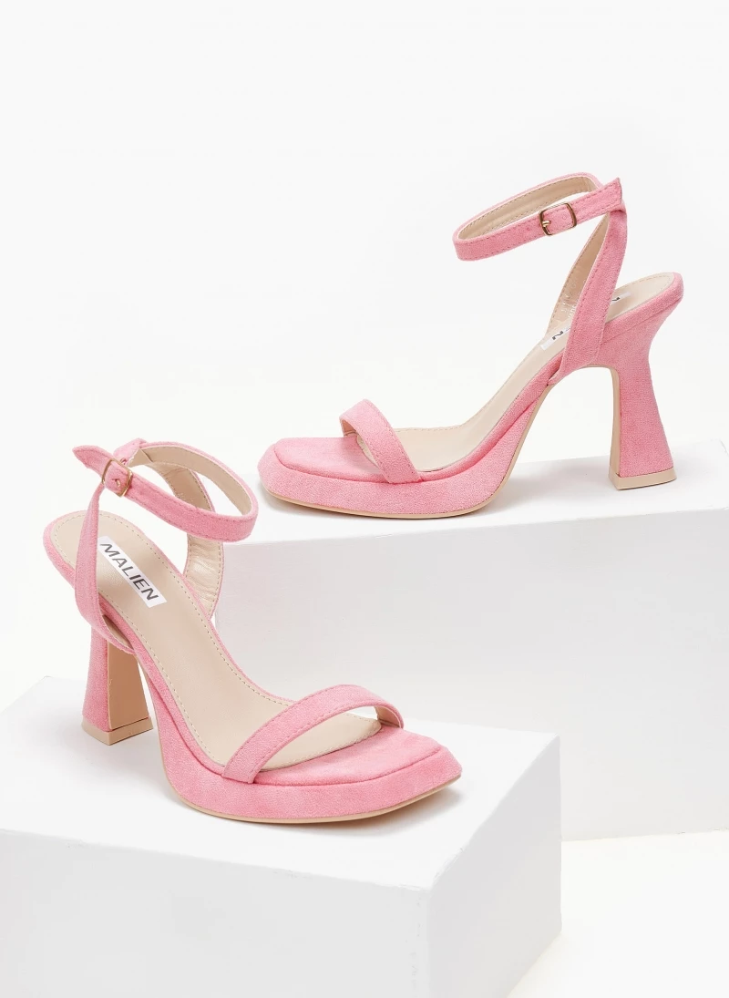 The Fashion Project Πέδιλα Suede με ιδιαίτερη φιάπα - Ροζ - Image 2