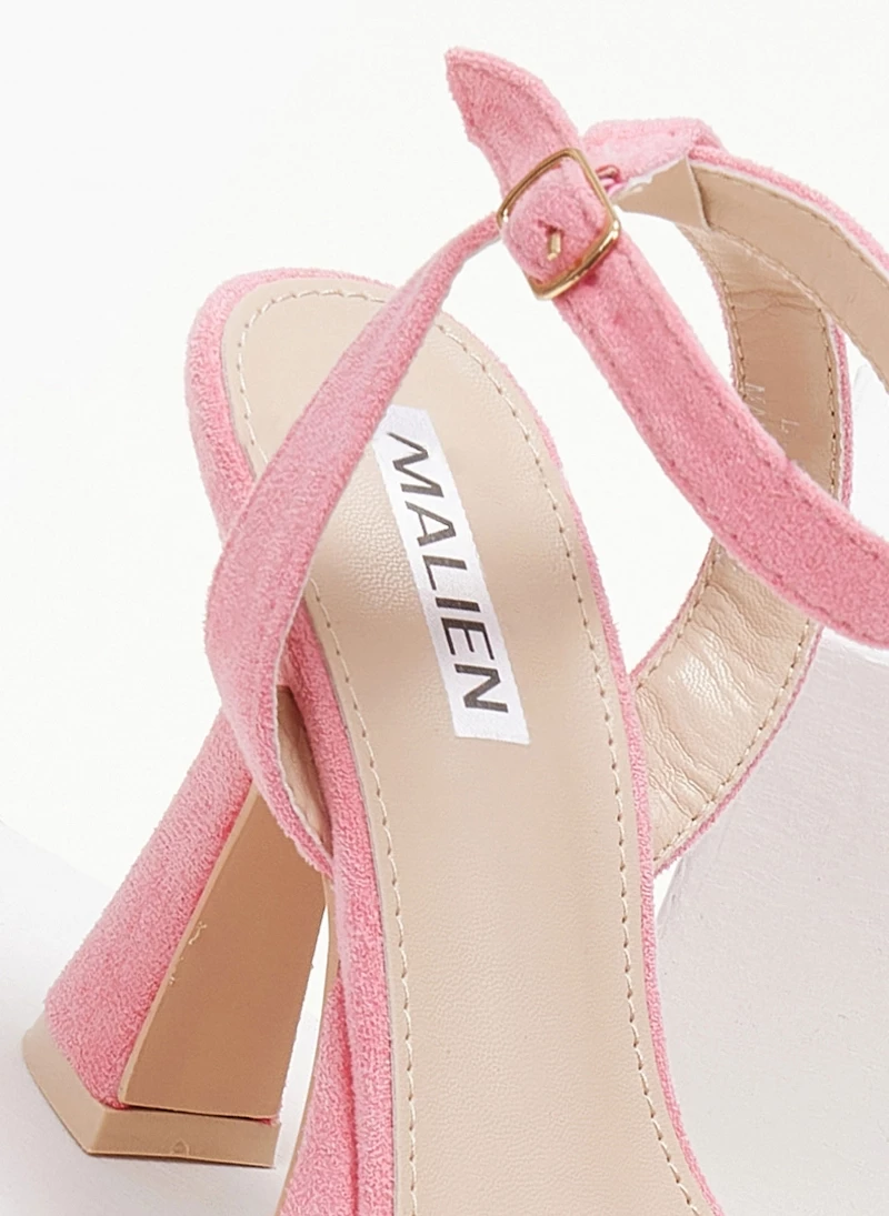 The Fashion Project Πέδιλα Suede με ιδιαίτερη φιάπα - Ροζ - Image 3