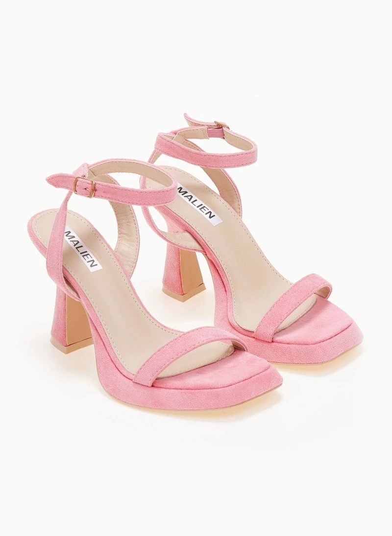 The Fashion Project Πέδιλα Suede με ιδιαίτερη φιάπα - Ροζ - Image 4