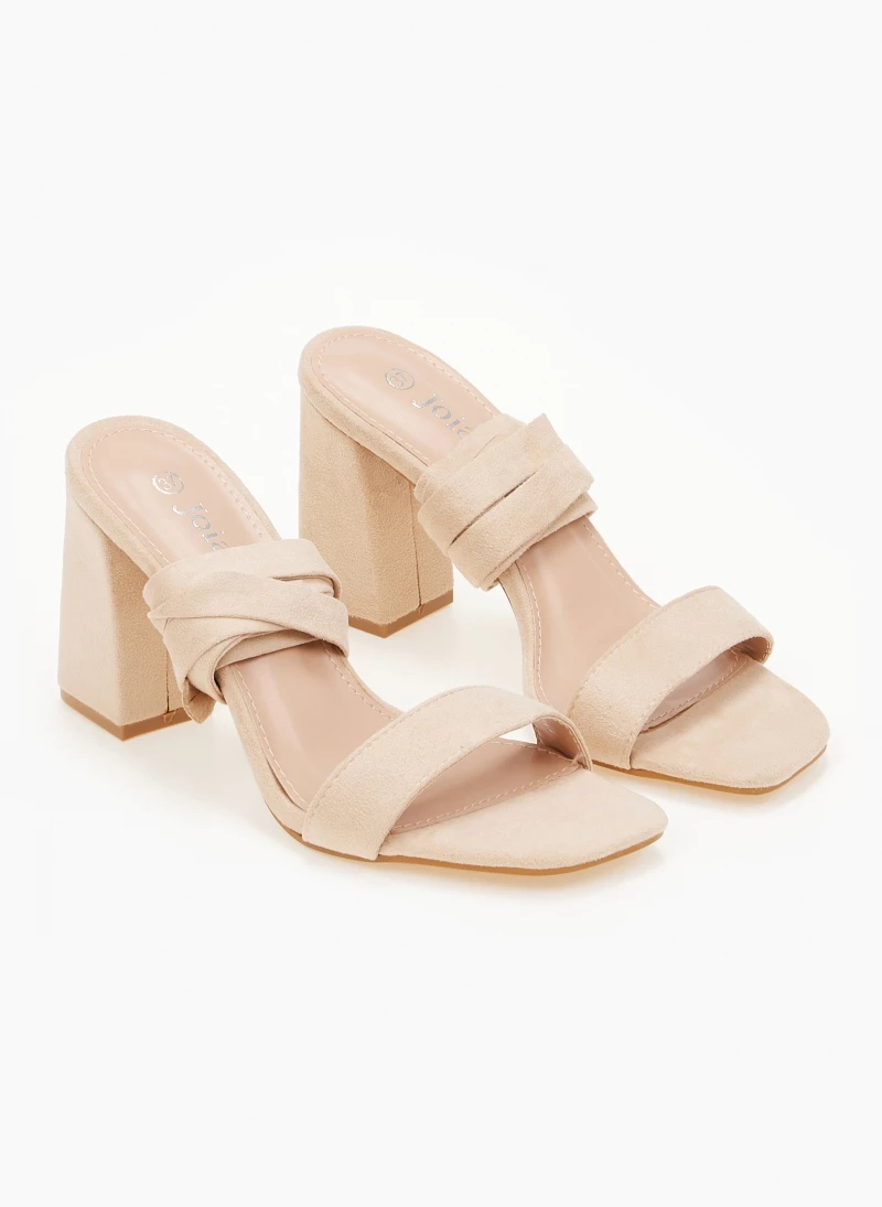 The Fashion Project Πέδιλα Suede με κορδόνια - Μπεζ - Image 6