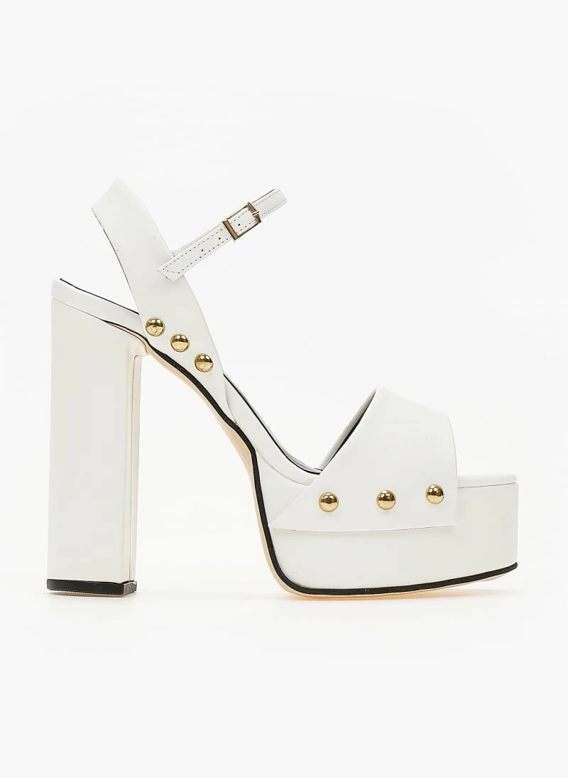 Πέδιλα TFP με Block Heel τακούνι - Λευκό - Image 2