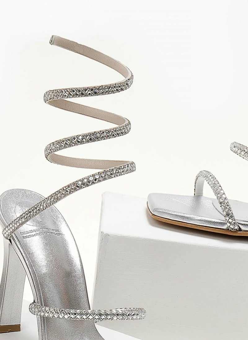 Πέδιλα TFP με έλασμα και κρύσταλλα - Ασημί - Image 8