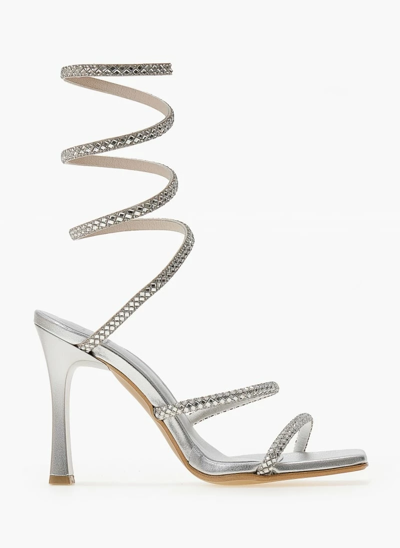 Πέδιλα TFP με έλασμα και κρύσταλλα - Ασημί - Image 4