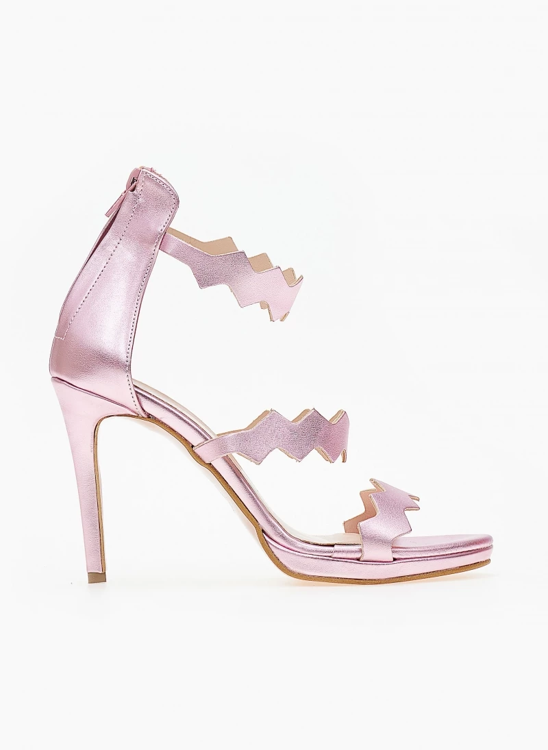 Πέδιλα TFP με φερμουάρ στο πίσω μέρος - Ροζ