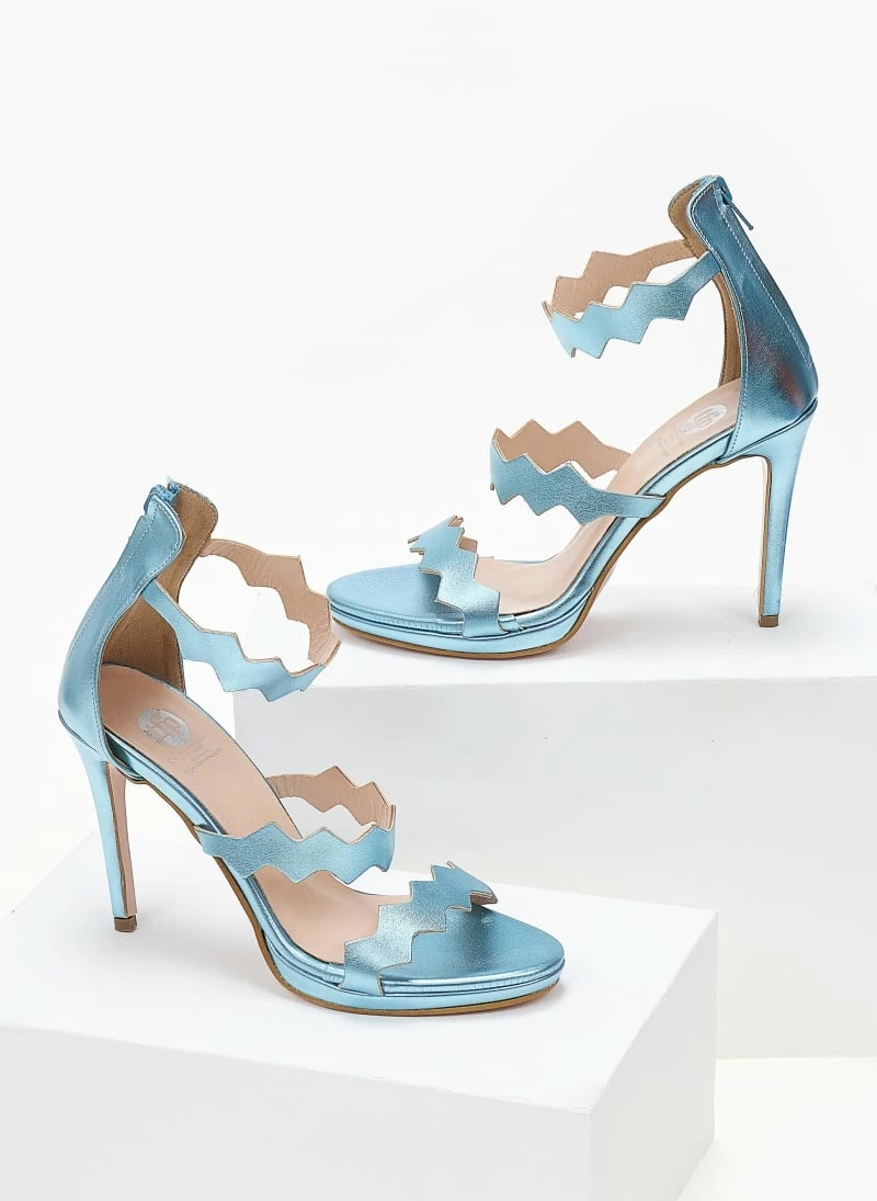 Πέδιλα TFP με φερμουάρ στο πίσω μέρος - Γαλάζιο - Image 3