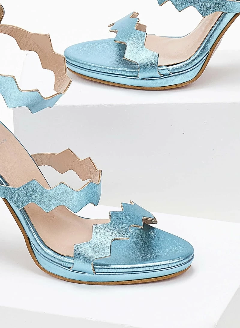 Πέδιλα TFP με φερμουάρ στο πίσω μέρος - Γαλάζιο - Image 5