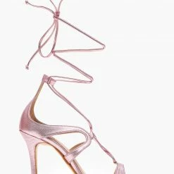 Πέδιλα Tfp με κορδόνια και ανάγλυφο σχέδιο - Plum