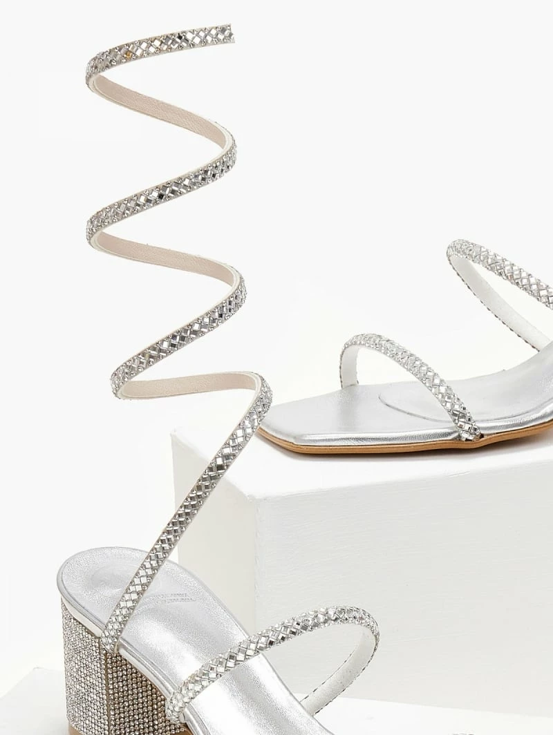 Πέδιλα TFP με κρύσταλλα - Ασημί - Image 6