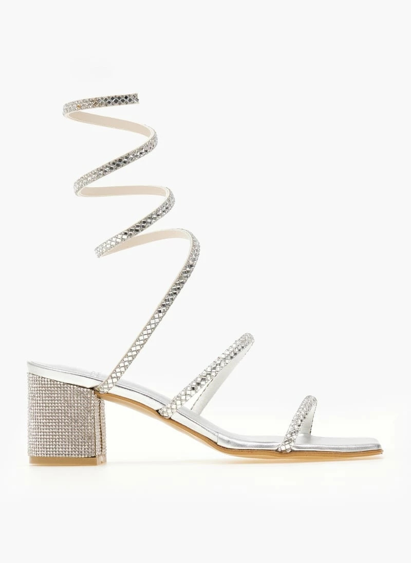 Πέδιλα TFP με κρύσταλλα - Ασημί - Image 5