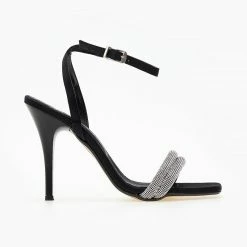 Πέδιλα TFP με Strass λουράκια - Μαύρο
