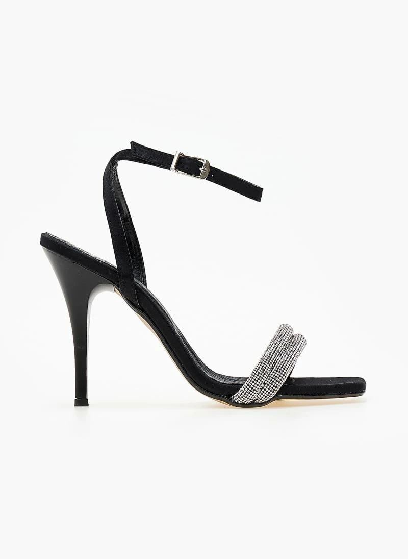 Πέδιλα TFP με Strass λουράκια - Μαύρο