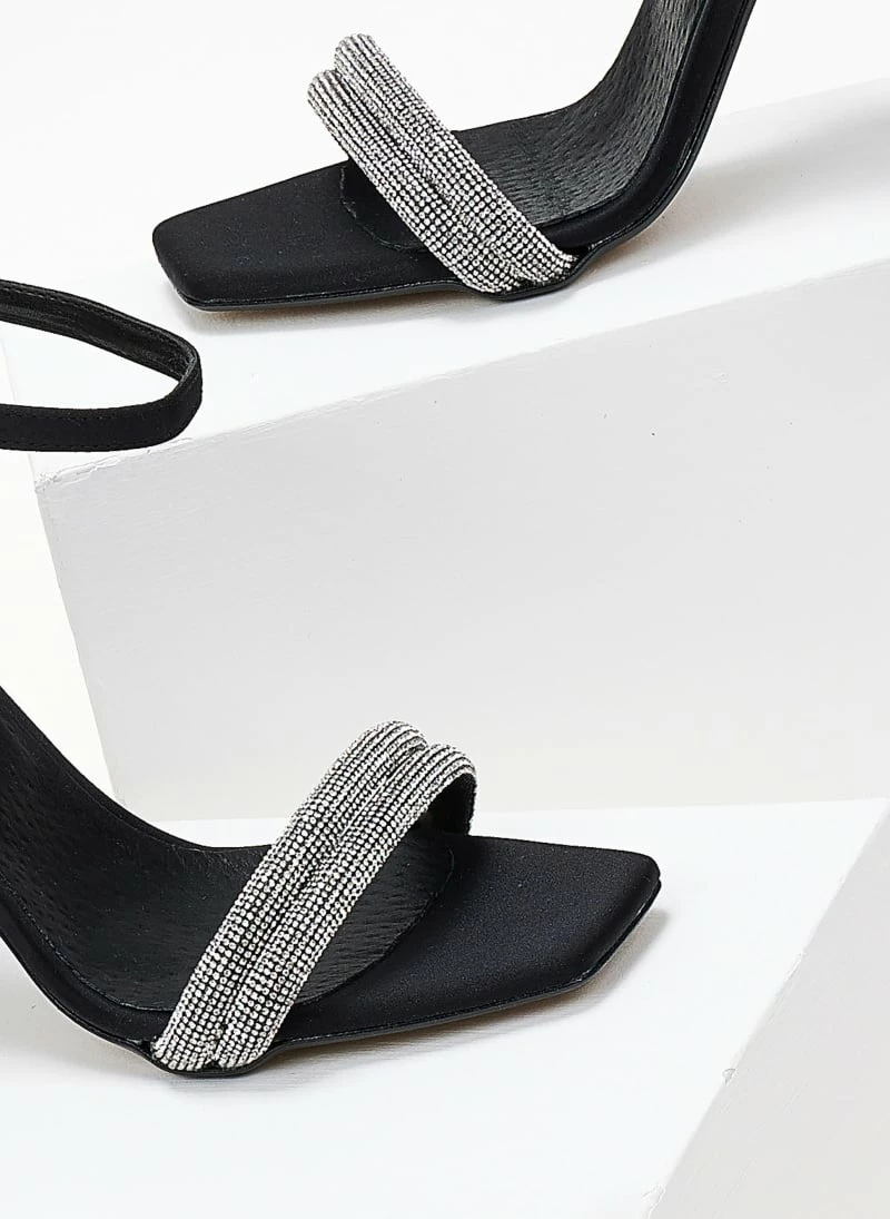 Πέδιλα TFP με Strass λουράκια - Μαύρο - Image 2
