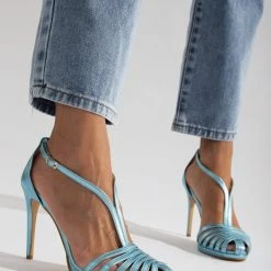 Πέδιλα Tfp ρετρό σε μεταλλικές αποχρώσεις - Γαλάζιο