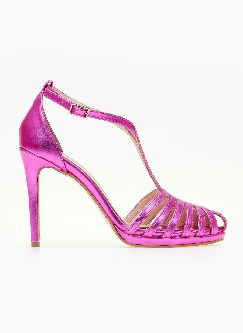 Πέδιλα Tfp ρετρό σε μεταλλικές αποχρώσεις - Magenta - Image 2