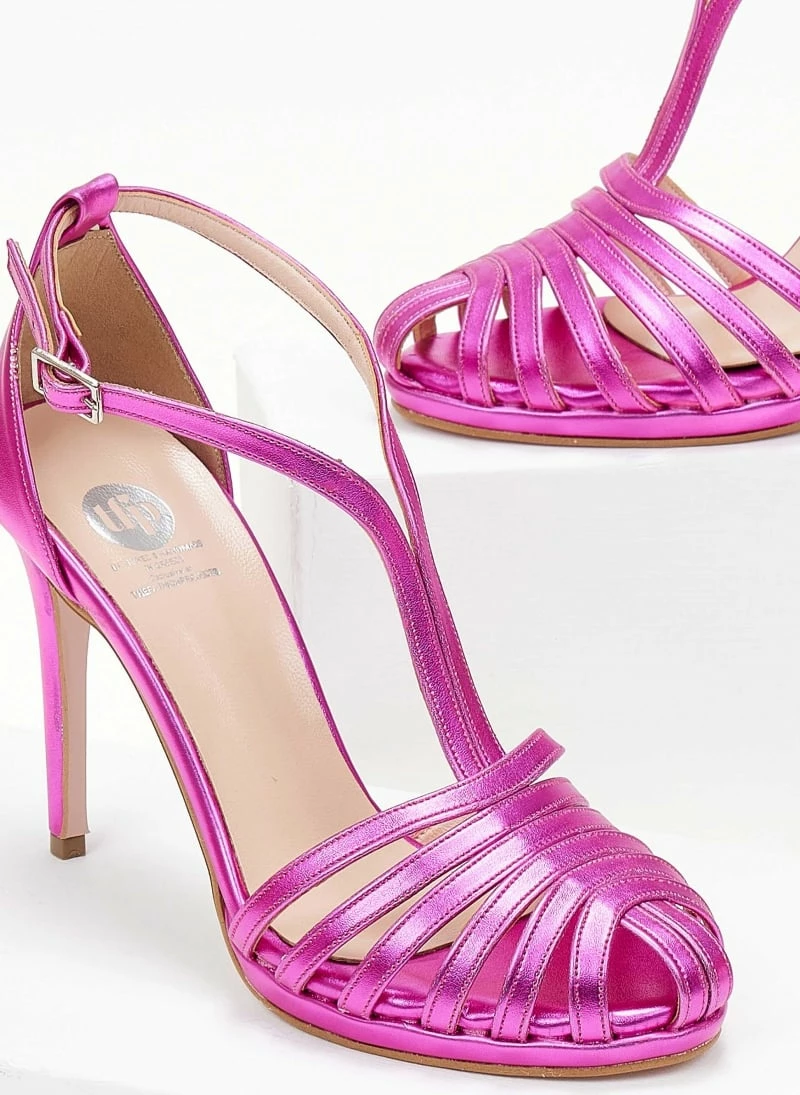 Πέδιλα Tfp ρετρό σε μεταλλικές αποχρώσεις - Magenta - Image 5