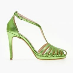 Πέδιλα Tfp ρετρό σε μεταλλικές αποχρώσεις - Λαχανί