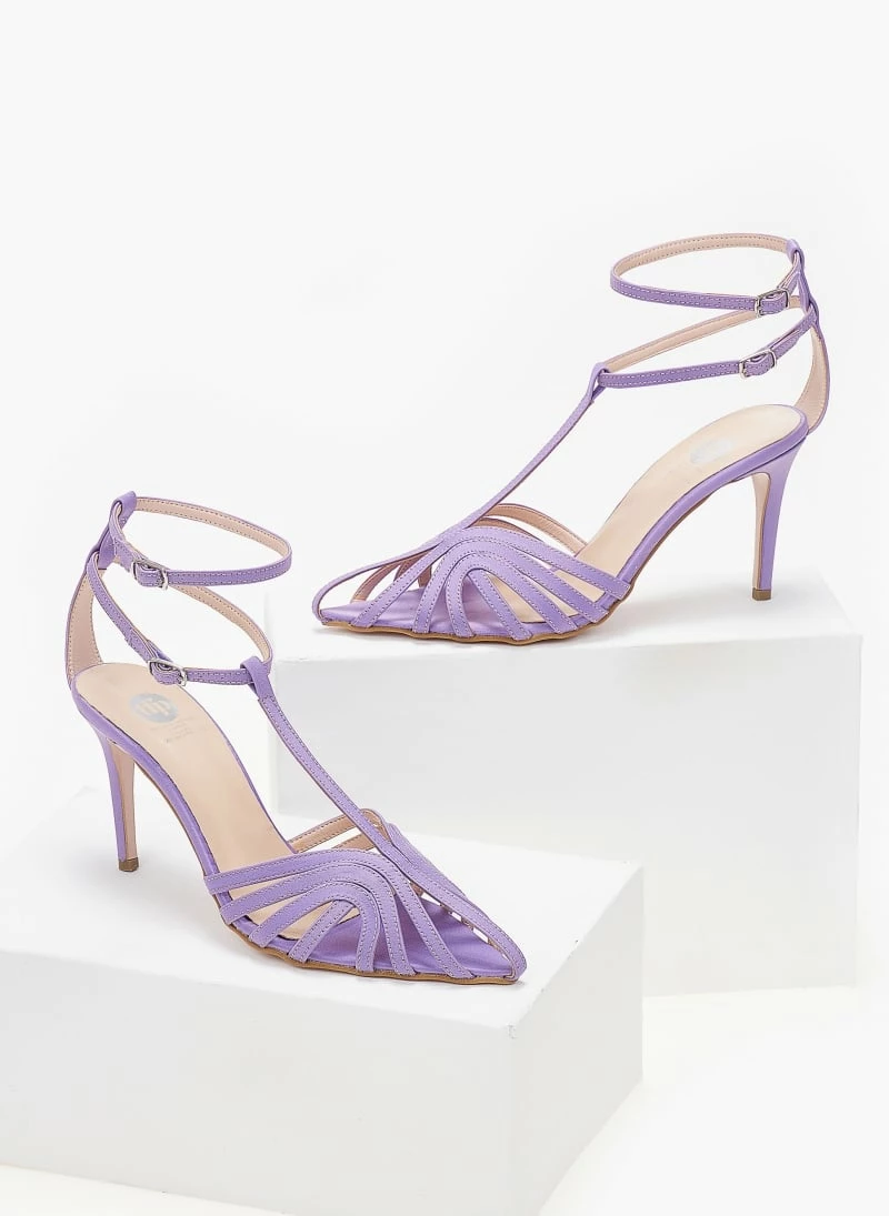 Πέδιλα TFP Retro σατέν με ανοίγματα - Λιλά - Image 2