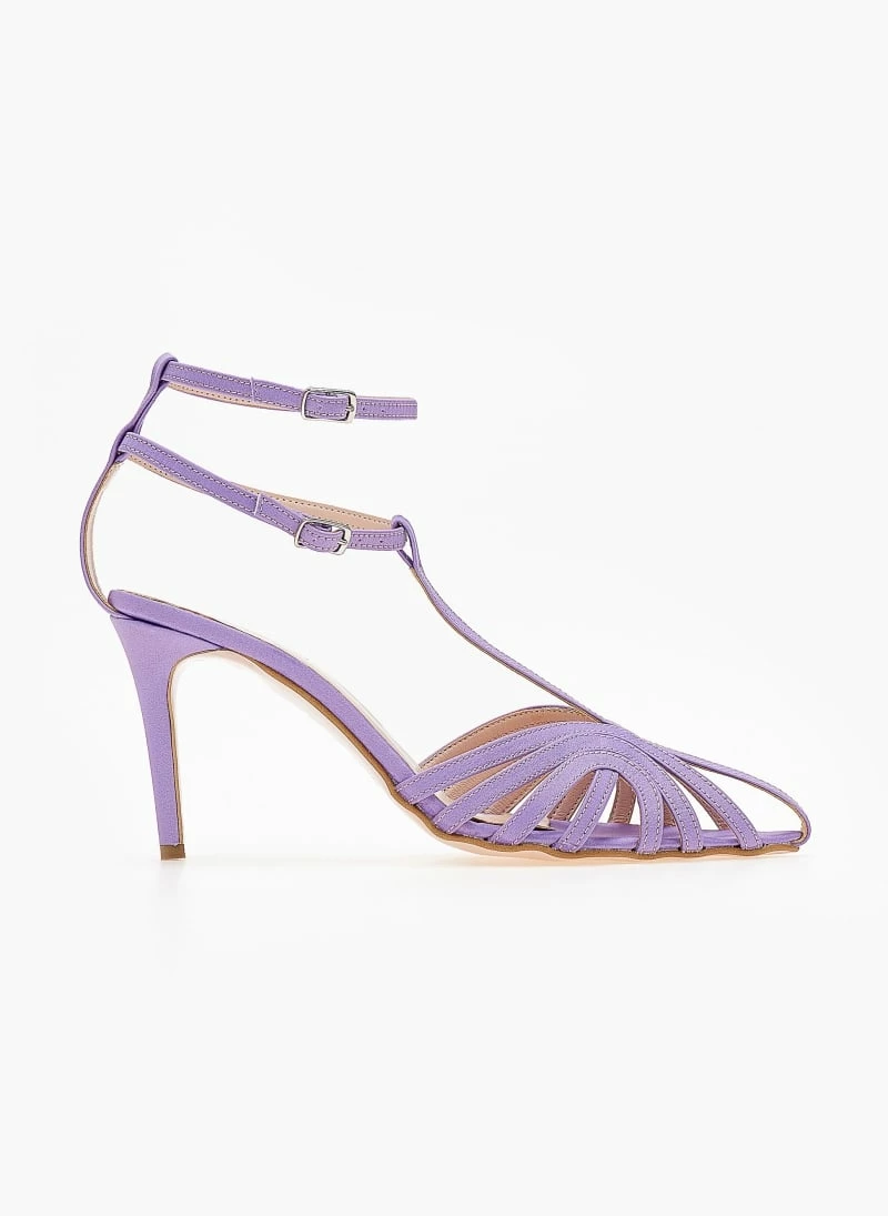 Πέδιλα TFP Retro σατέν με ανοίγματα - Λιλά