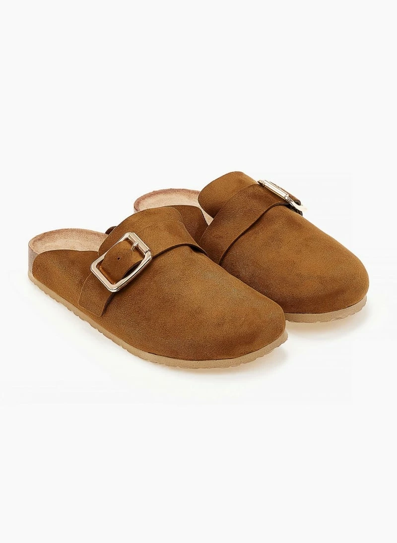 The Fashion Project Σαμπό Suede με μεταλλικό τοκά - Ταμπά - Image 4