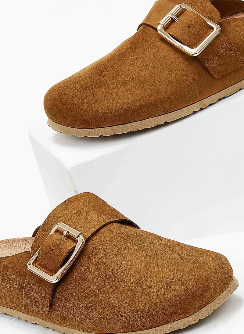 The Fashion Project Σαμπό Suede με μεταλλικό τοκά - Ταμπά - Image 2