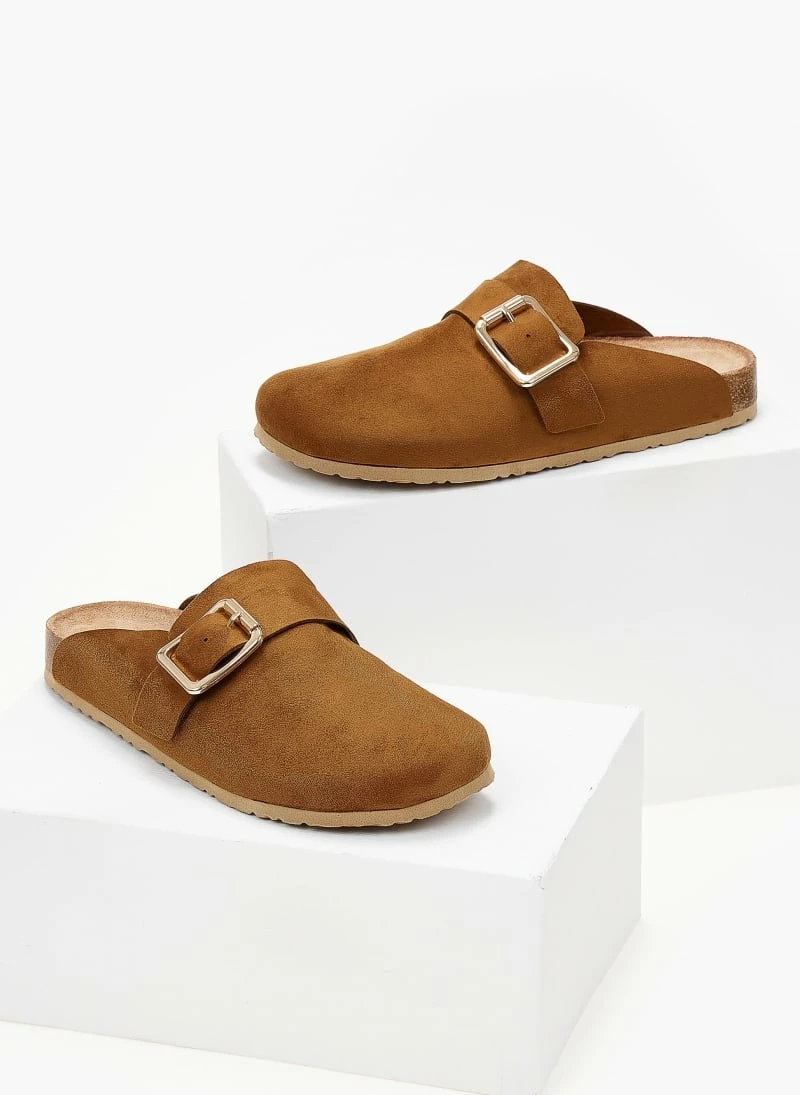 The Fashion Project Σαμπό Suede με μεταλλικό τοκά - Ταμπά - Image 3