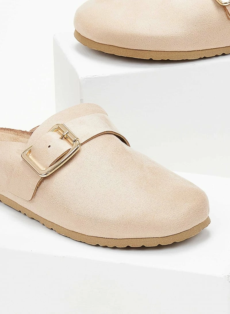 The Fashion Project Σαμπό Suede με μεταλλικό τοκά - Μπεζ - Image 6