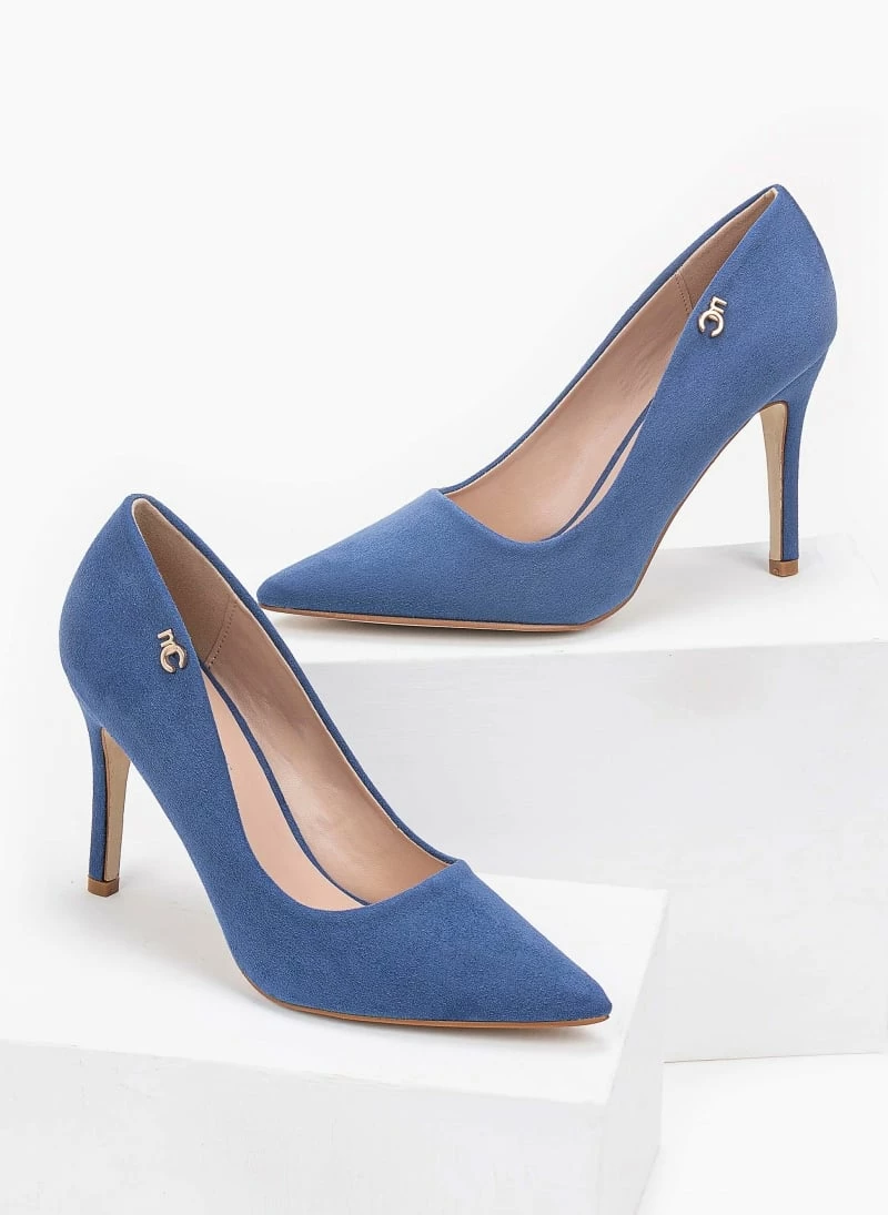 The Fashion Project Γόβες Suede μυτερές - Μπλε - Image 4