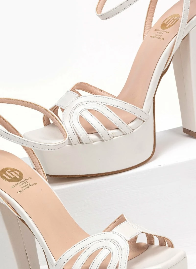 Tfp λουστρίνι πέδιλα με ψηλό τακούνι - Λευκό - Image 2