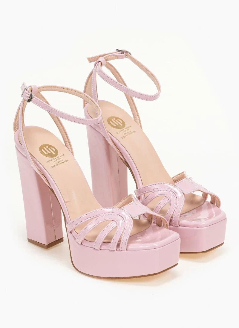 Tfp λουστρίνι πέδιλα με ψηλό τακούνι - Ροζ - Image 8