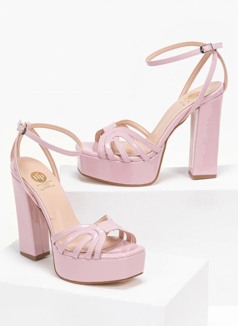 Tfp λουστρίνι πέδιλα με ψηλό τακούνι - Ροζ - Image 9