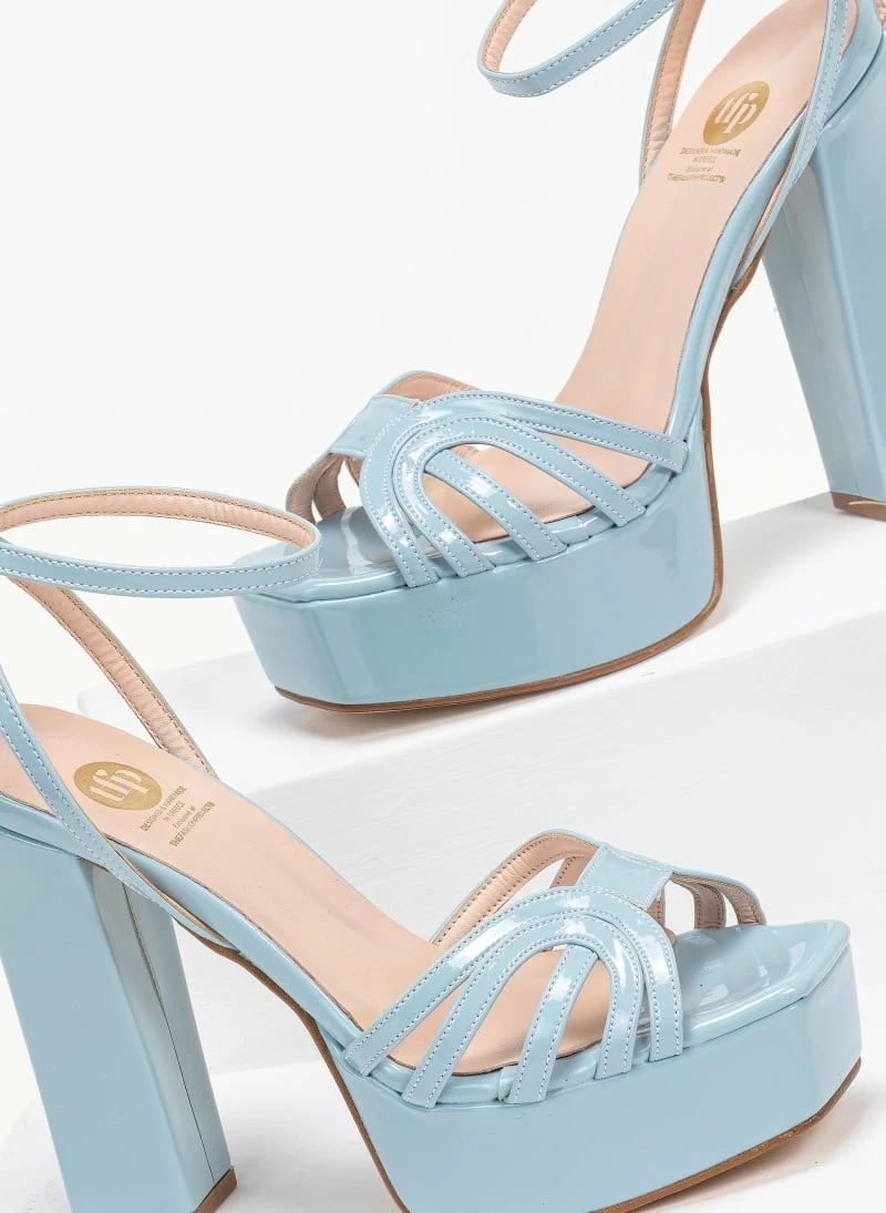 Tfp λουστρίνι πέδιλα με ψηλό τακούνι - Γαλάζιο - Image 10