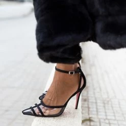 Estil Γόβες μυτερές με διαφάνεια Tfp - Μαύρο