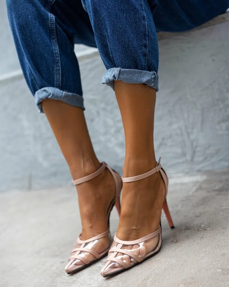 Estil Γόβες μυτερές με διαφάνεια Tfp - Nude - Image 4