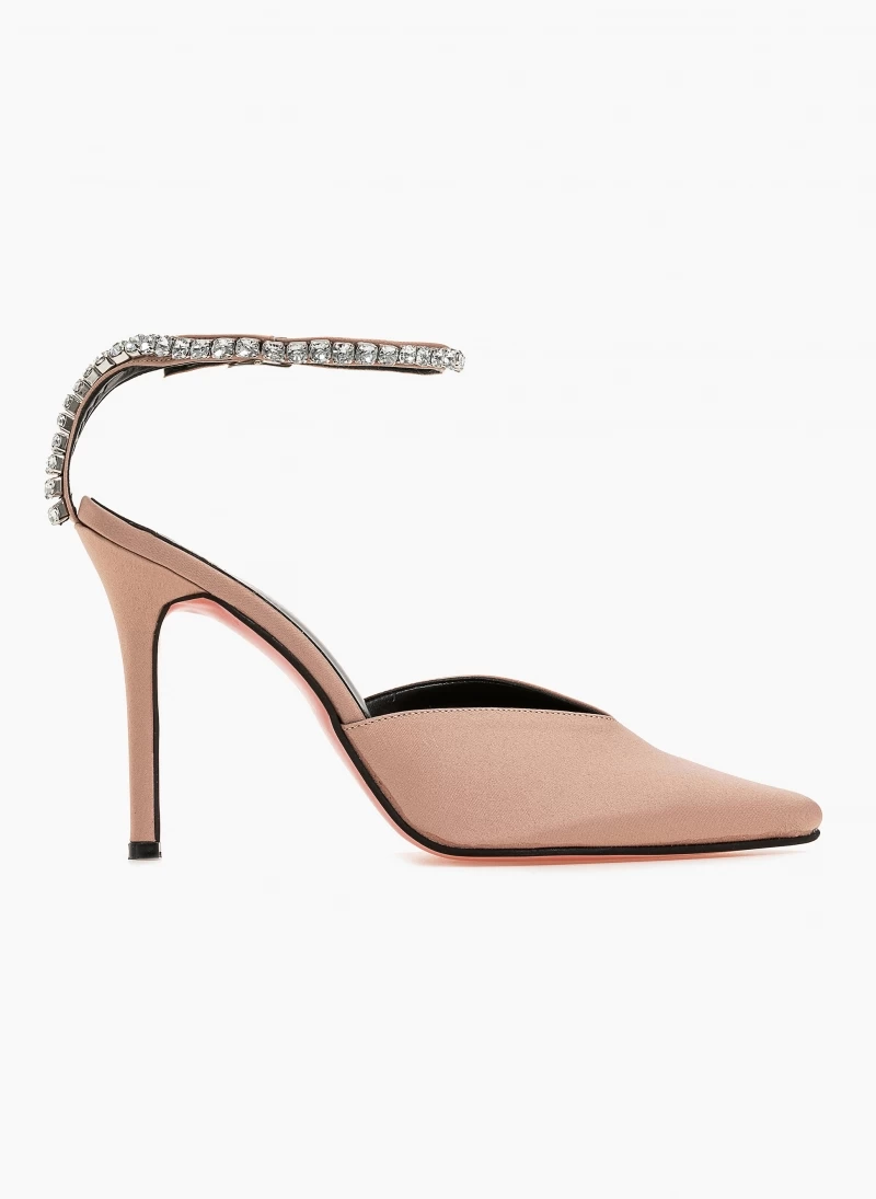 Γόβες σατεν με Strass Tfp - Nude - Image 5